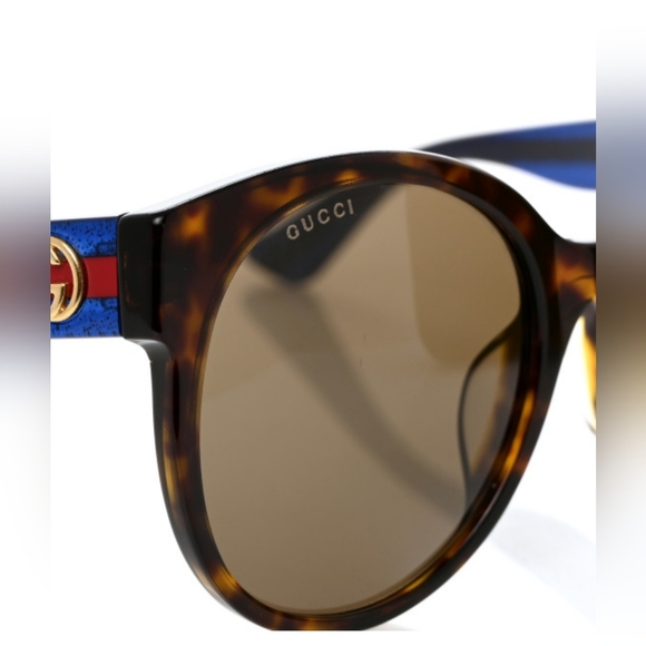 ❌️SOLD❌️🎉Gucci 00G5S Acetate Round Web Sunglasses Unisex - Picture 4 of 11